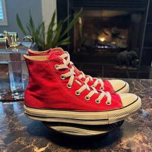Converse All Star Red High-Top Unisex Sneakers - Women’s 7/Men’s 5